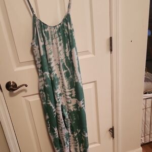 Green and White Womens One Piece
